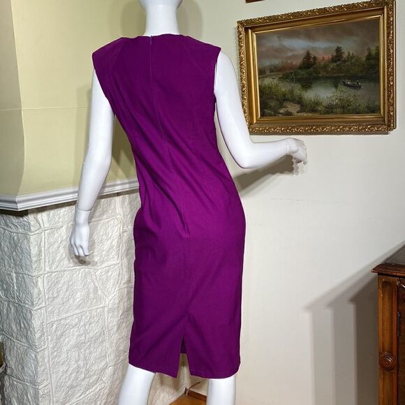 Voodoo Vixen Claudette Retro Pin Up Style Pencil Wiggle Sleeveless Dress - Picture 6 of 12